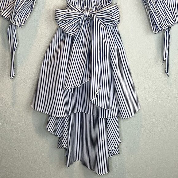 New CAROLINE CONSTAS Lou Striped Dress Small - Picture 4 of 14